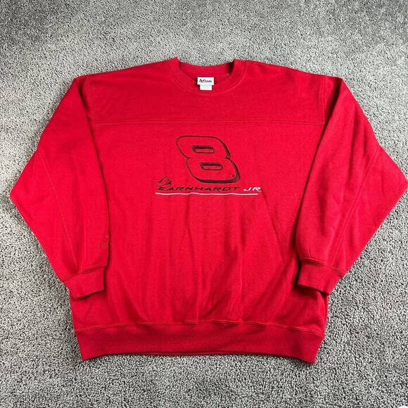 Dale Earnhardt Jr Nascar Chase Authentic Sweatshirt Mens XL Red Black Crewneck - Picture 2 of 13